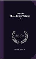 Chetham Miscellanies Volume 111