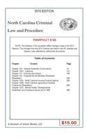 North Carolina Criminal Law and Procedure-Pamphlet 67