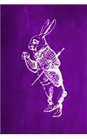 Alice in Wonderland Chalkboard Journal - White Rabbit (Purple): 100 page 6" x 9" Ruled Notebook: Inspirational Journal, Blank Notebook, Blank Journal, Lined Notebook, Blank Diary
