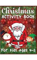 Christmas Activity Book For Kids Ages 4-8