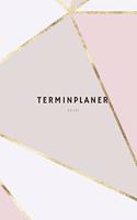 Terminplaner 2020 Jahresplaner: Wochenplaner gold rosa - Kalender Taschenkalender und Terminkalender für das neue Jahr -Termine selbst gestalten planen und organisieren- a5 format-