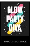 Glow Party Diva: To Do & Dot Grid Matrix Checklist Journal Daily Task Planner Daily Work Task Checklist Doodling Drawing Writing and Handwriting & Calligraphy