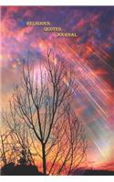 Religious Quotes Journal: Inspirational Bible Verses and Motivational Religious Scriptures for Women / Girls with a Place to Write In with a Beautiful Sun Rays Descending Dow