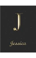 Jessica: 1 Year Daily Planner (12 Months) - Yellow Gold Effect Letter J Initial First Name - 2020 - 2021 - 365 Pages for Planning - January 20 - December 20 