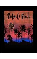 Redondo Beach: California Christmas Notebook With Lined Wide Ruled Paper For Taking Notes. Stylish Tropical Travel Journal Diary 8.5 x 11 Inch Soft Cover. For Home