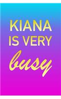 Kiana: I'm Very Busy 2 Year Weekly Planner with Note Pages (24 Months) - Pink Blue Gold Custom Letter K Personalized Cover - 2020 - 2022 - Week Planning - 