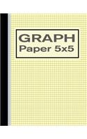 Graph Paper 5x5: Grid Quad Ruled Notebook for Graphing - Yellow(4 Graph Paper & Notebook)
