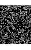 Journal Notebook Cupcakes Pattern 1