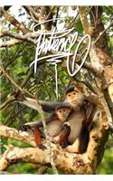 Patience: 6x9 Inch Lined Journal/Notebook for impatient people - Family love, Red-shanked douc langur Monkey