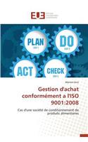 Gestion d'Achat Conformément a l'Iso 9001