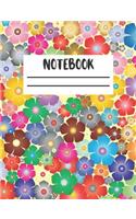 Notebook: Floral Journals for Women (Standard Size Wide Ruled Personalized Back to School Notebooks)