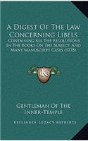 A Digest of the Law Concerning Libels