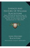 Lineage And History Of William Blackstone