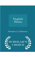 English Poems - Scholar's Choice Edition