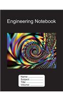 Engineering Notebook 8.5"x11" 100 Pages Graph Paper Fractal Edition