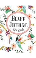 Blank Journal For Girls