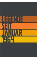 Legende seit Januar 1964: ein Geschenk für legendäre Menschen,120-zeiliges Notizbuchjournal (15x23cm), German Edition.