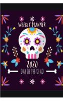 Weekly Planner 2020 Day of the Dead: Homework Book Notepad Notebook Composition and Journal Gratitude Dot Diary