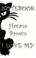 Havana Brown Cat Notebook: Simple Black and White Notebook, Decorative Journal for Havana Brown Cat Lover: Notebook /Journal Gift, Decorative Pages,100 pages, 6x9, Soft cover,