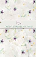 Flow: A Word of the Year Dot Grid Journal-Watercolor Floral Design