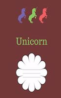 Unicorn: Paperback composition Notebook for children, wide ruled paper 8.5"× 11" 110 pages