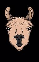 Notebook: Llama Head Illustration - 100 Graph Paper Pages - Soft Cover - Small Size - 5 x 8 inch