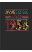 Awesome Since 1956: Graph Paper Notebook - Birthday Gift or Anniversary Gift Idea