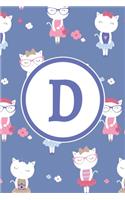 D: Monogrammed 2020 Weekly Planner For Women And Teen Girls Cat Lovers - Cute Cats, January 2020 - December 2020 (6"x9")