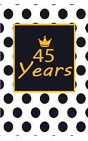 45 years: 45th fourty-fifth Birthday Gift for Women fourty five year old daughter, son, boyfriend, girlfriend, men, wife and husband, cute and funny blank lin