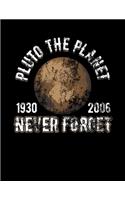 Pluto The Planet 1930-2006 Never Forget: Vintage Pluto the Planet (1930-2006) Never Forget Distressed Blank Sketchbook to Draw and Paint (110 Empty Pages, 8.5" x 11")