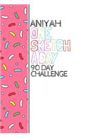 Aniyah: Personalized colorful sprinkles sketchbook with name: One sketch a day for 90 days challenge