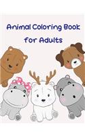Animal Coloring Book for Adults: Beautiful and Stress Relieving Unique Design for Baby and Toddlers learning(5 Books for Grown Ups)