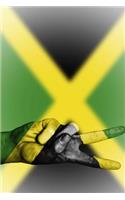 Jamaica Peace Sign Over Flag Journal