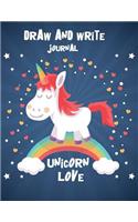 Draw and Write Journal: Primary Journal Books Grades K-2 Creative Story Book for Kids Kindergarten Half Page Lined Paper with Drawing Space Unicorn Cover 8.5X11 Inch(2 Creative Drawing Writing Journal for Kids)