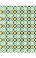 Flower Mosaic Tile Notebook - Sketchbook