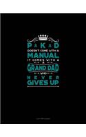 Pkd Doesn't Come with a Manual It Comes with a Grand Dad Who Never Gives Up: 3 Column Ledger(585 3 Column Ledger)