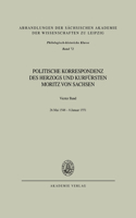 Politische Korrespondenz des Herzogs und Kurfürsten Moritz von Sachsen, BAND IV, Bd. IV