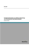 Fundamentalanalyse von Aktien, Bewertung von Einzelwerten und Aktienmärkten: (German)