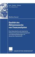 Qualität Des Aktienresearch Von Finanzanalysten