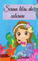 Sirena Libro da Colorare per i bambini