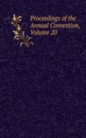 Proceedings of the Annual Convention, Volume 20