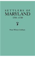 Settlers of Maryland, 1701-1730