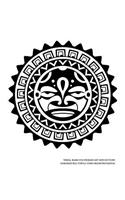 Tribal Mask Polynesian Art Sun Pattern Hawaiian Sea Turtle Honu Maori Notebook: Lined College Ruled Paper For Work, Home Or School. Stylish Polynesian Artwork Pattern Note Pad Journal Diary 8.5 x 11 Inch Soft Cover.