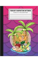 Primary Composition Notebook - Grade K-2 Story Book Paper: Adorable two Mermaids Dotted Midline and Picture Space Blank Journal Pages - Handwriting Paper for Kindergarten to 2nd Grade Elementary Boys Girls S