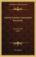 Capitula Et Statuta Communitatis Baennarum