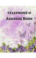 Telephone & Address Book: (8 Large Print)