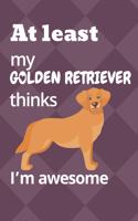 At least my Golden Retriever thinks I'm awesome: For Golden Retriever Dog Fans