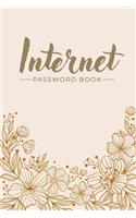 Internet Password Book: Over 400 Discreet Password Journal and Logbook for Tracker Your Log-in and Password