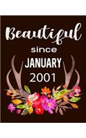 Beautiful Since January 2001: Hunting Hobby 2020 Monthly Planner Dated Journal 8" x 10" 110 pages