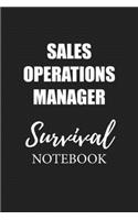 Sales Operations Manager Survival Notebook: Small Undated Weekly Planner for Work and Personal Everyday Use Habit Tracker Password Logbook Music Review Playlist Diary Journal